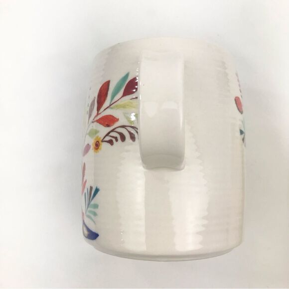 Anthropologie Starla M. Halfmann Petal Pallette Monogram R Floral Artisan Mug - Picture 10 of 13